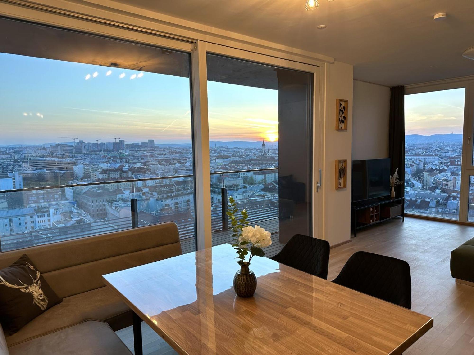 Panorama Sky Apartment I Rooftop Pool I Metro Station Vienna Luaran gambar